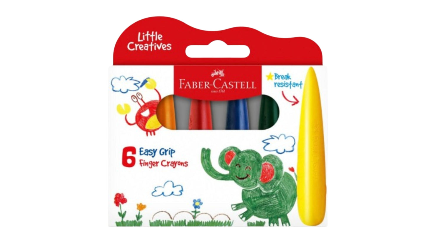 EASY GRIP FINGER CRAYON BOX/6