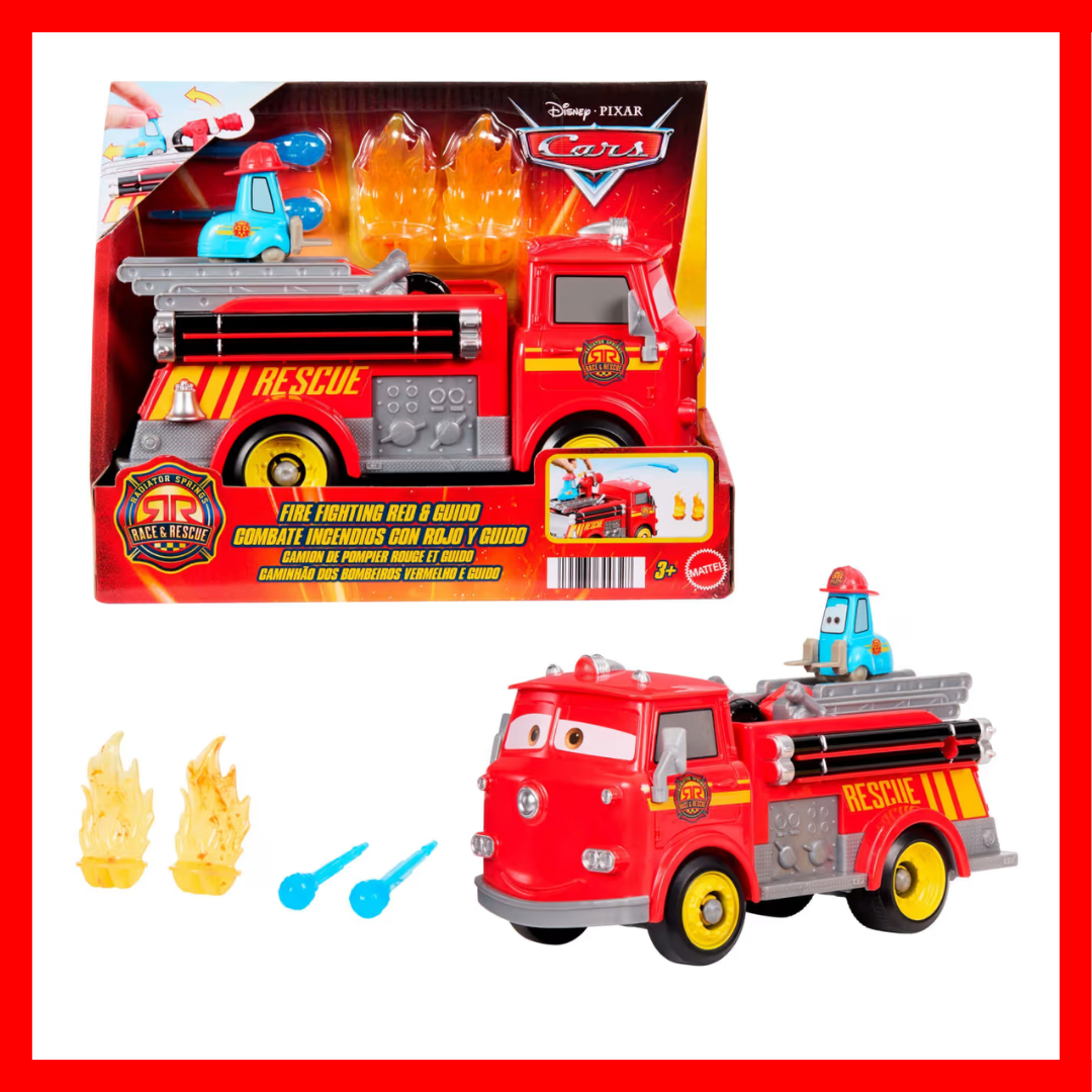 #JFL54 CARS RADIATOR SPRING RACE & RESCUE HERO RED