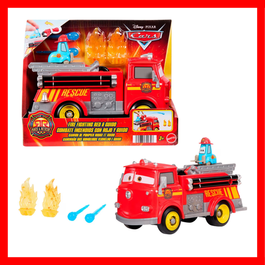 #JFL54 CARS RADIATOR SPRING RACE & RESCUE HERO RED